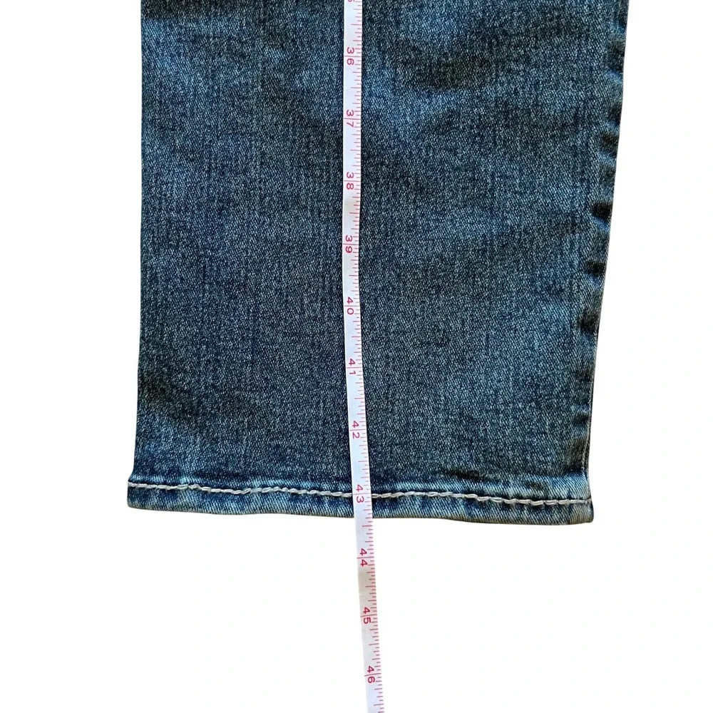 True Religion Geno Big T Flap Slim Jeans Mens 36 Medium Steamy Wash Blue 700393‎